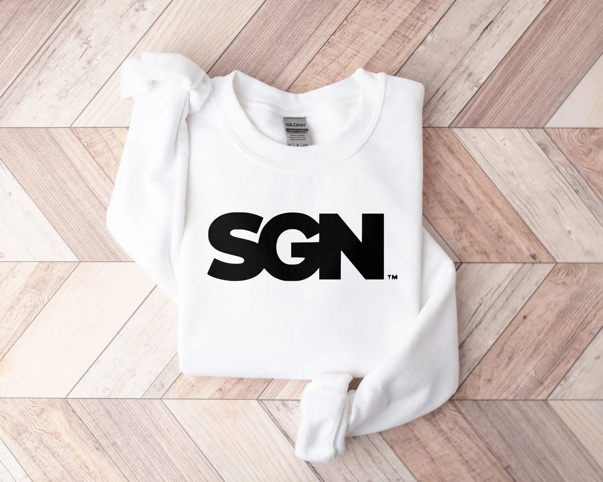 SGN Monochrome Text LOGO Seattle Gay News Sweatshirt