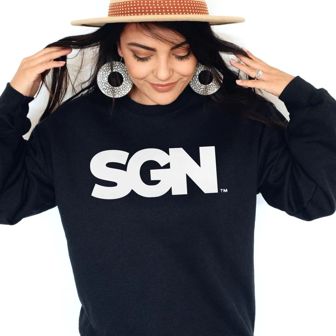 SGN Monochrome Text LOGO Seattle Gay News Sweatshirt