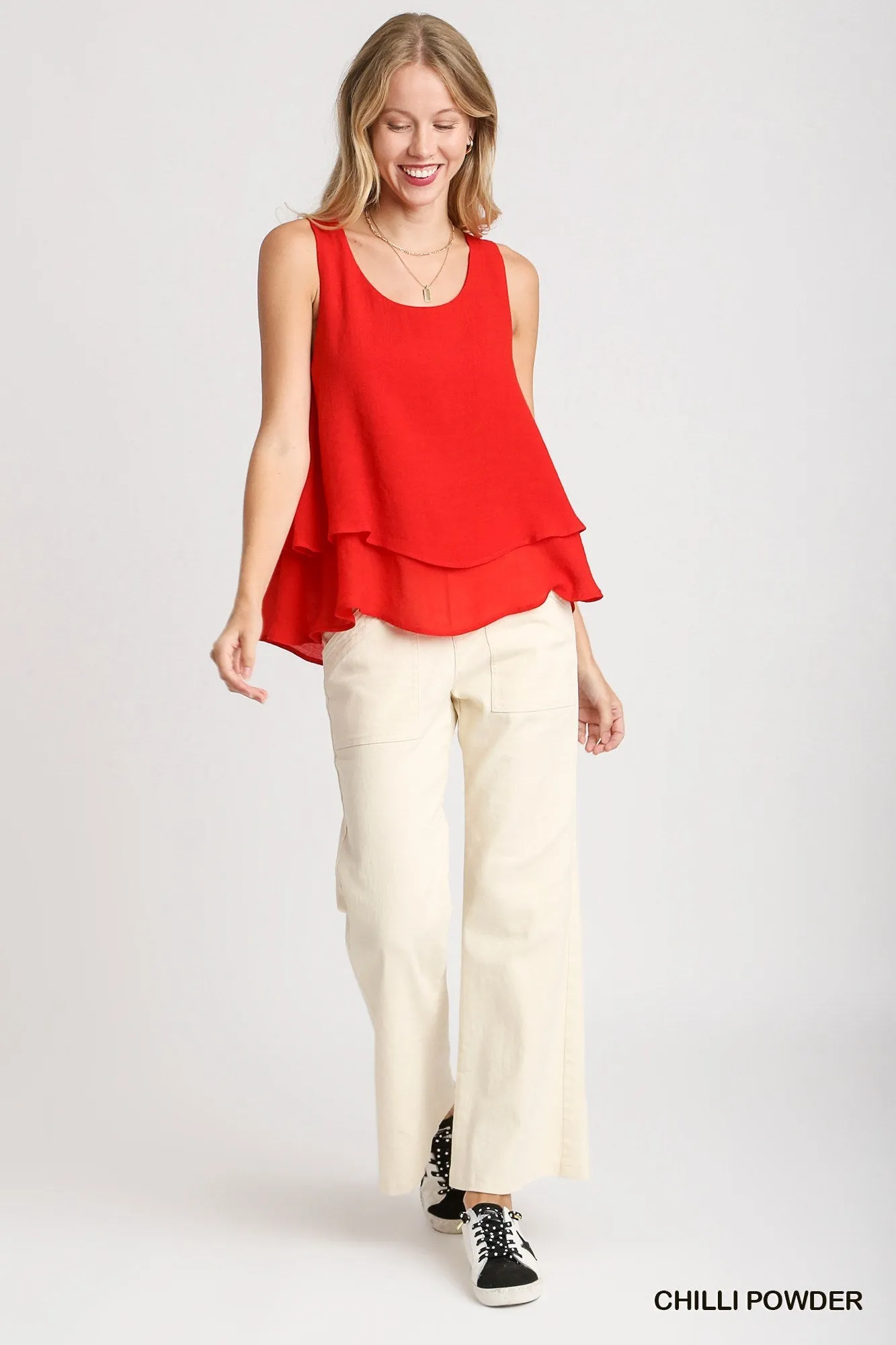 Sleeveless Layered Top