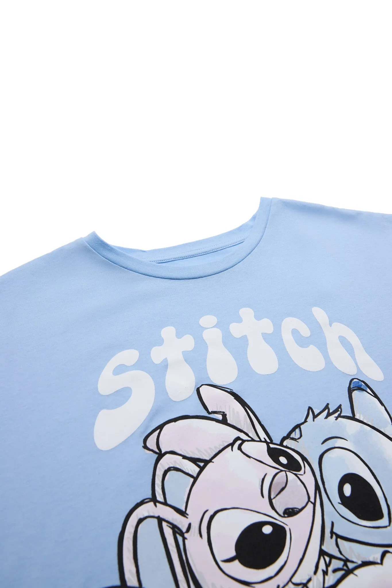 Stitch And Angel Hug Graphic Classic Tee