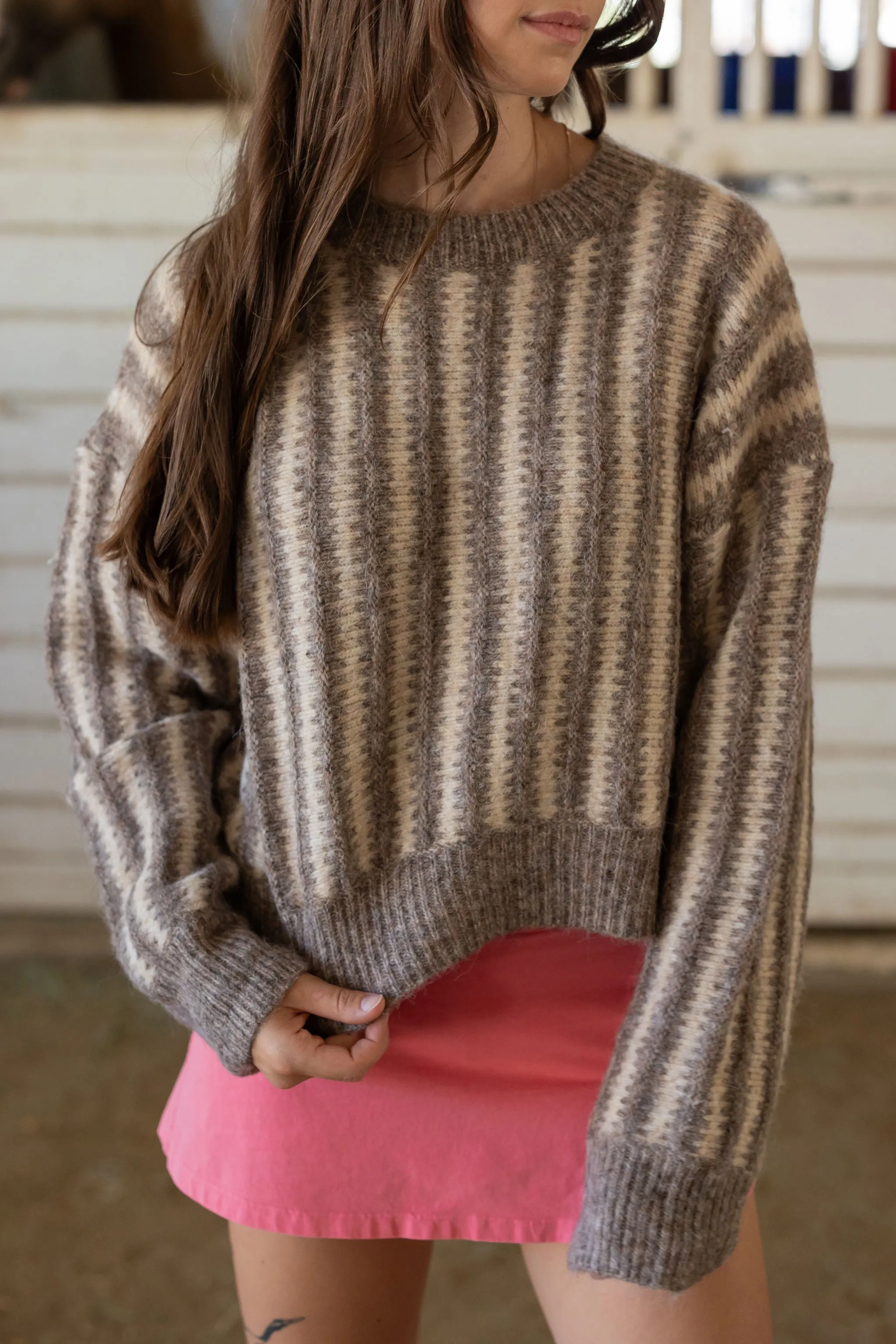 Striped Knit Sweater