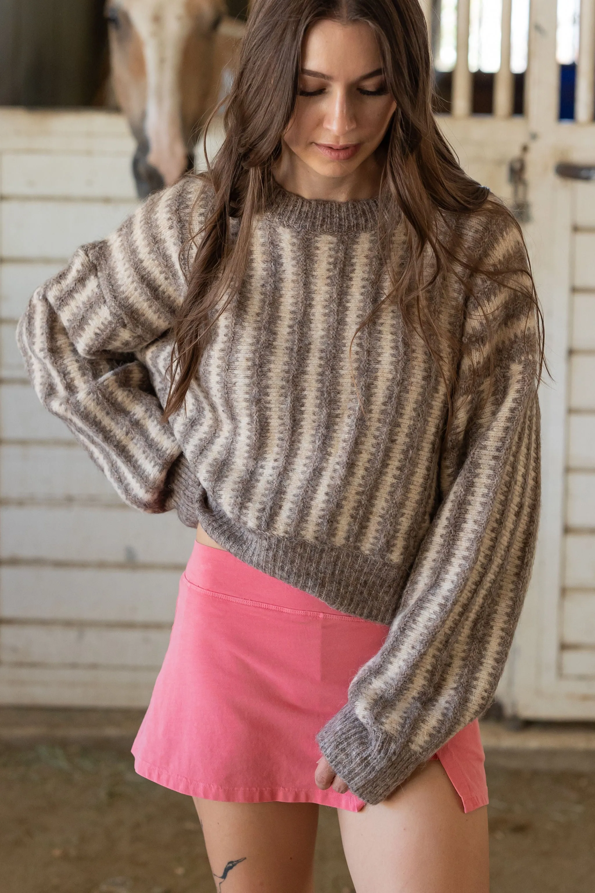 Striped Knit Sweater