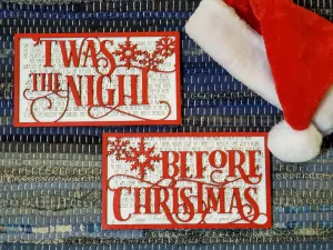 'Twas the NIght Before Christmas POEM Layered SIgn SVG Glowforge Laser Ready FIle