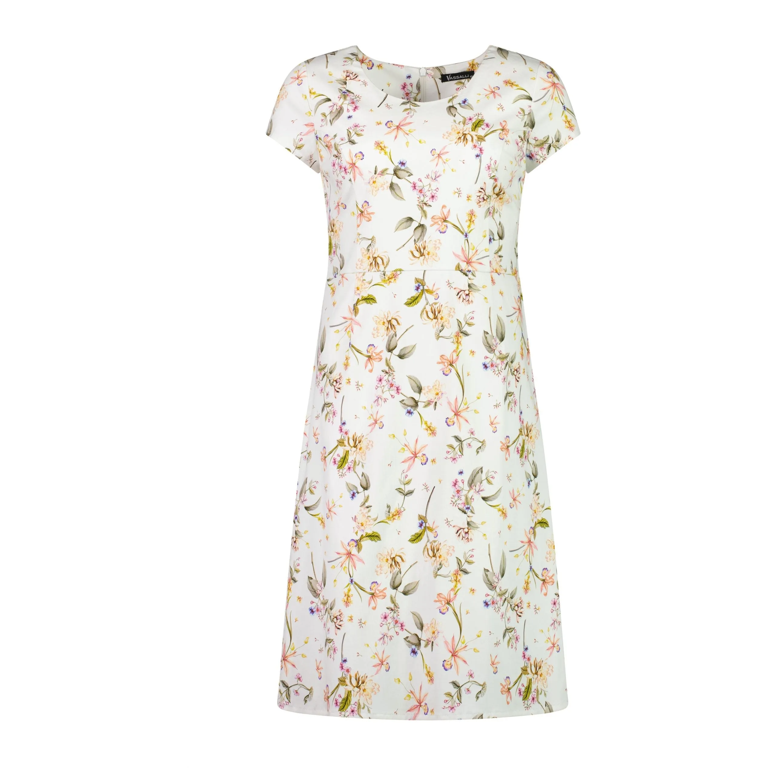 Vassalli - Fitted Cap Sleeve Dress Garden Party