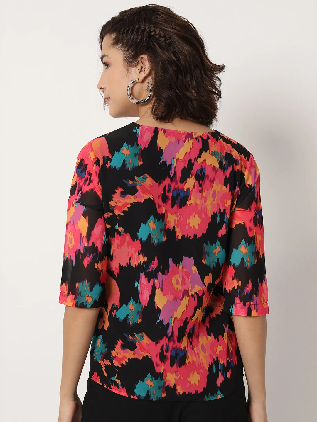 Women's Abstract Printed Regular Top