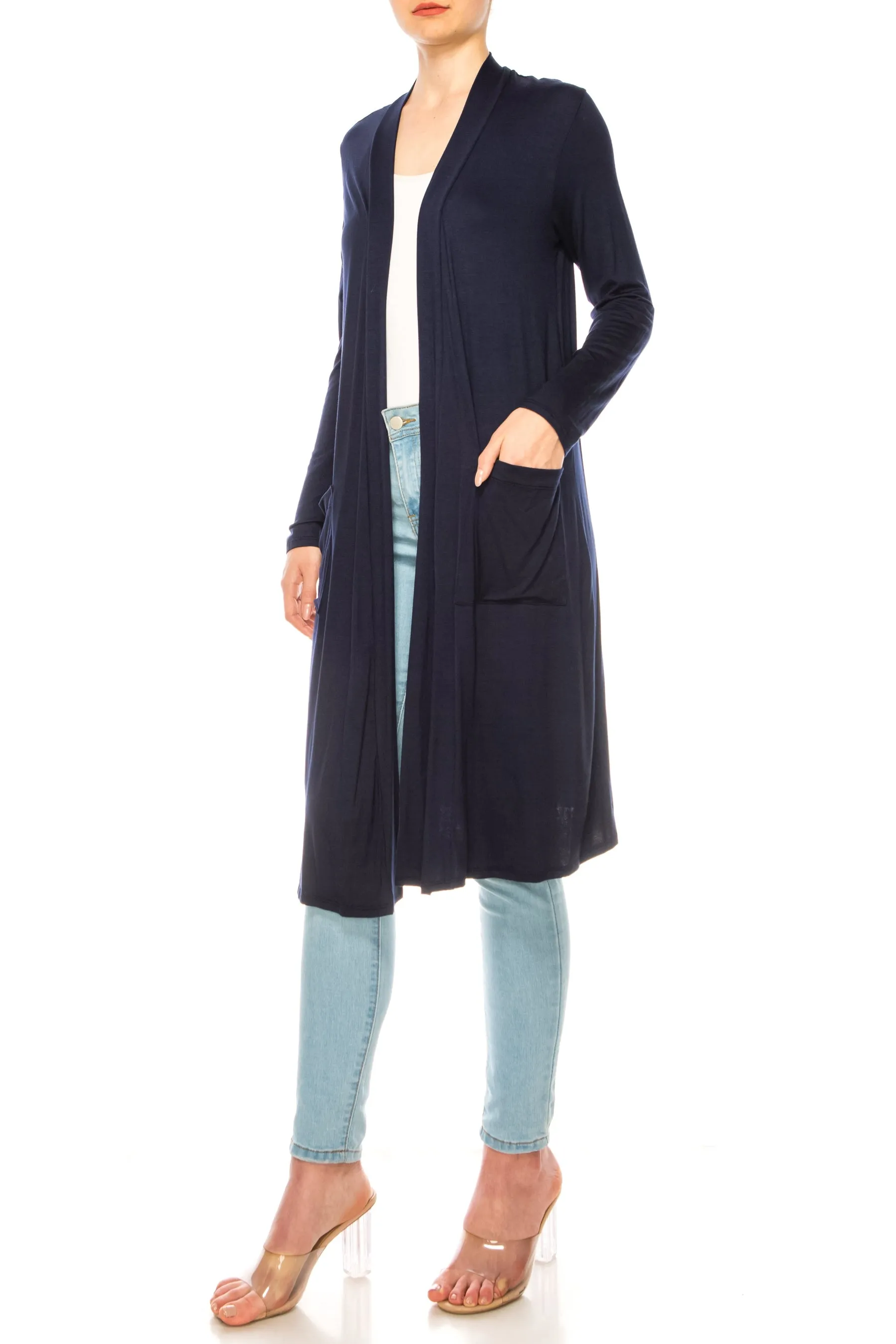 Women's Comfortable Relaxed Fit Long Cardigan - Perfect for Everyday Wear