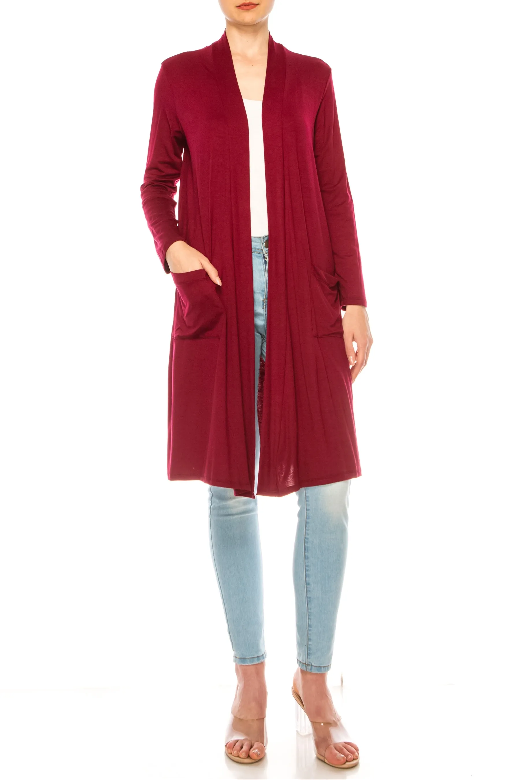 Women's Comfortable Relaxed Fit Long Cardigan - Perfect for Everyday Wear