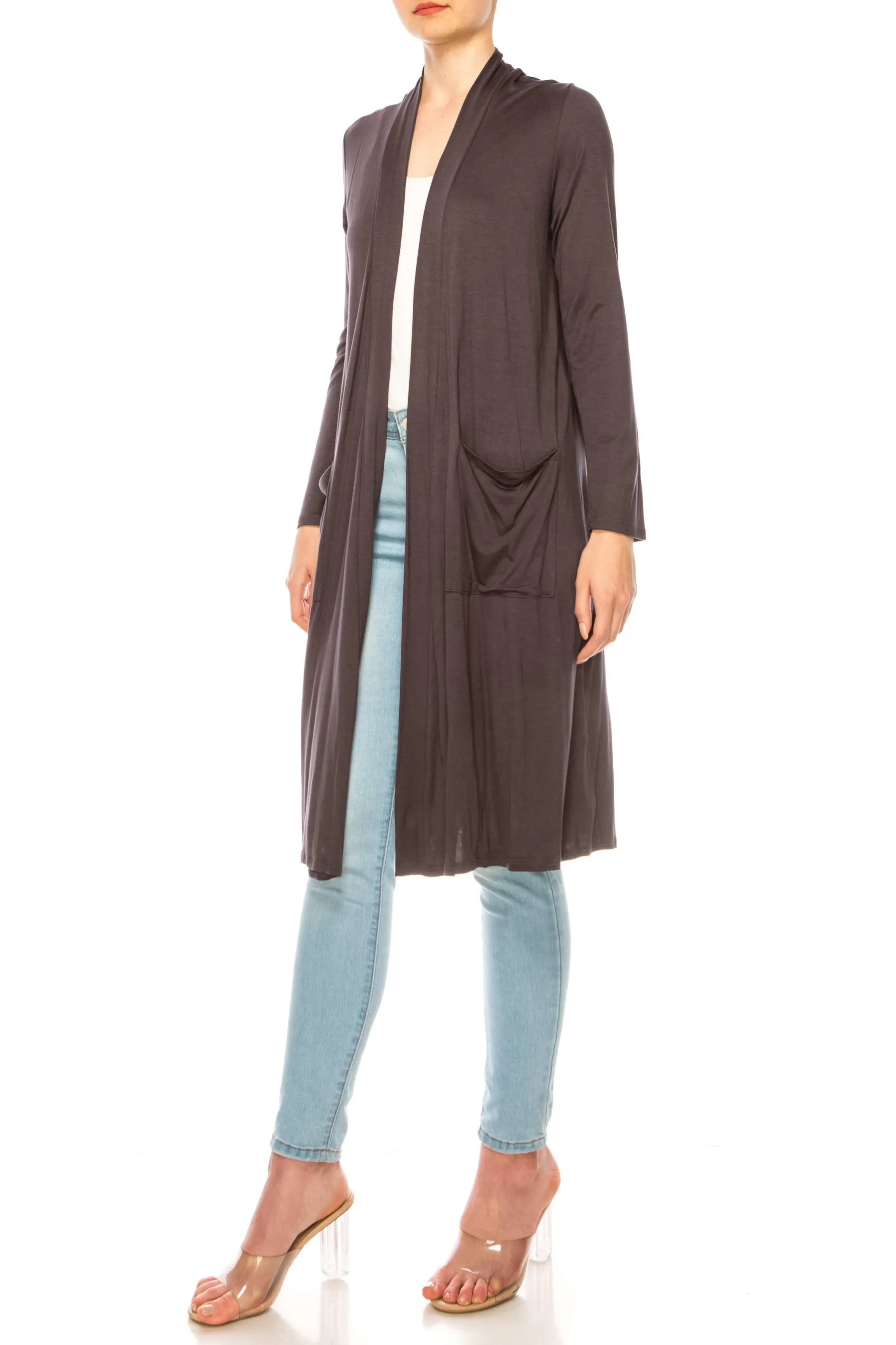 Women's Comfortable Relaxed Fit Long Cardigan - Perfect for Everyday Wear