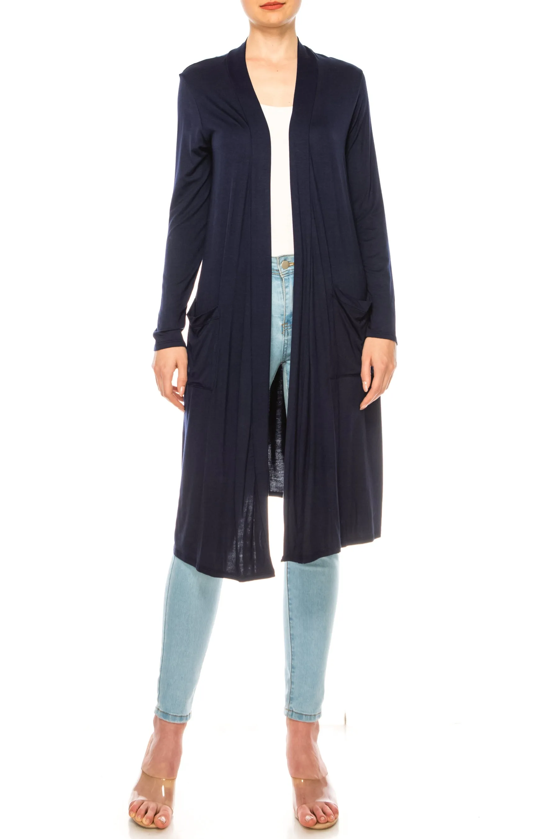 Women's Comfortable Relaxed Fit Long Cardigan - Perfect for Everyday Wear