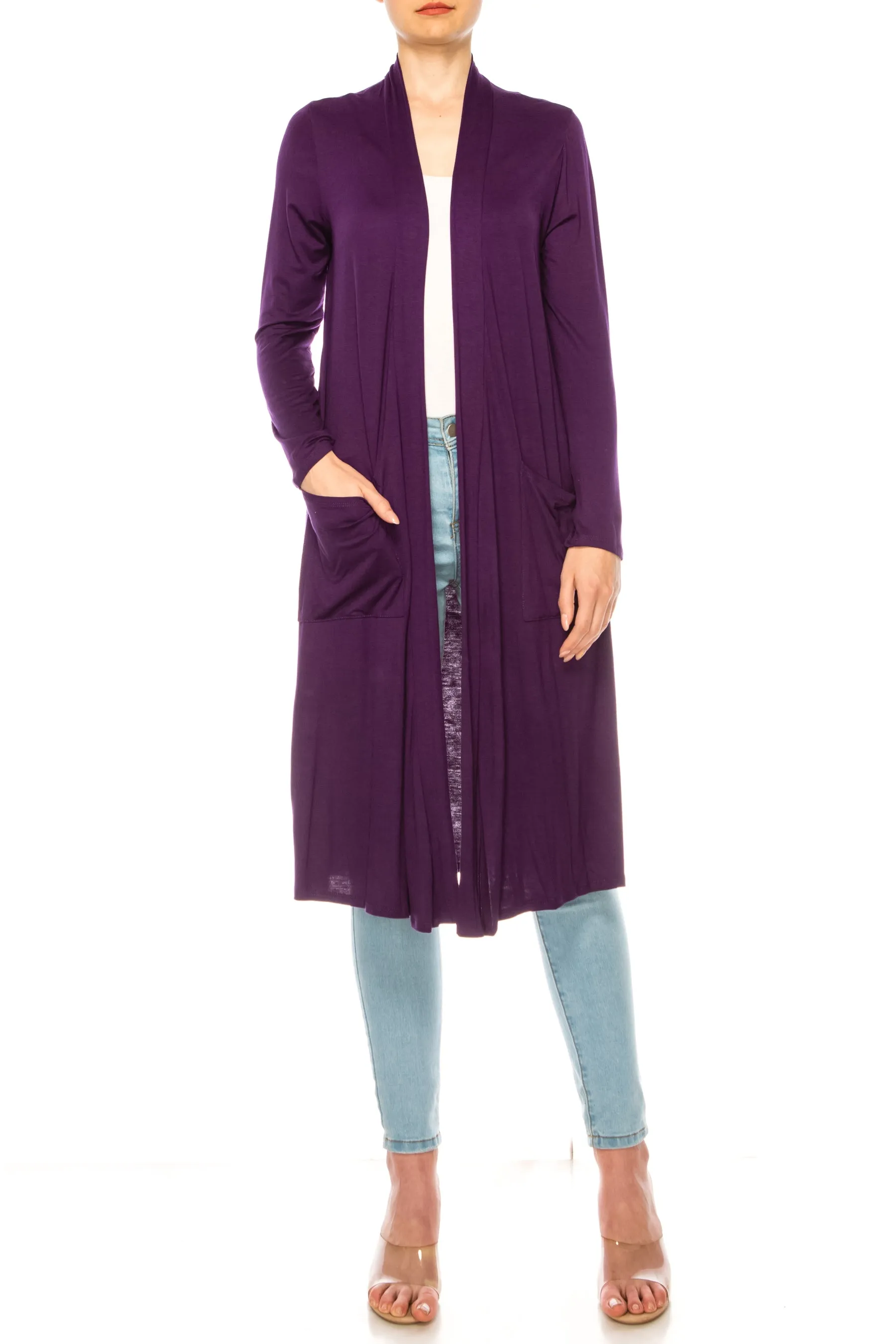 Women's Comfortable Relaxed Fit Long Cardigan - Perfect for Everyday Wear