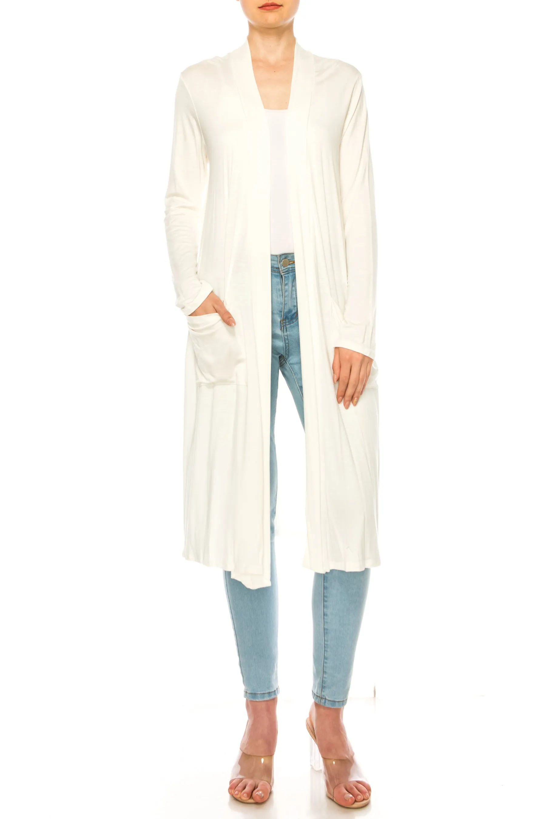 Women's Comfortable Relaxed Fit Long Cardigan - Perfect for Everyday Wear