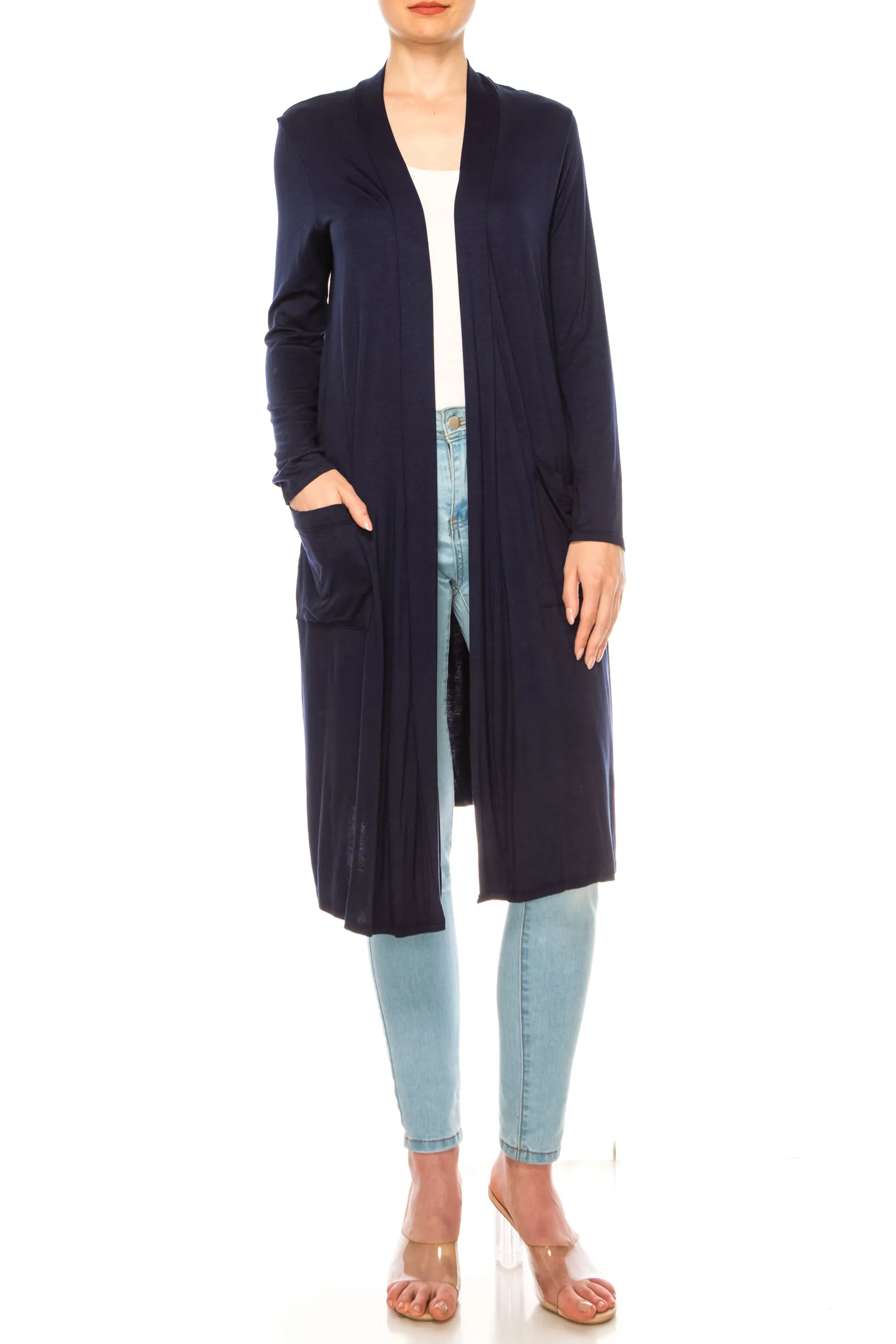 Women's Comfortable Relaxed Fit Long Cardigan - Perfect for Everyday Wear