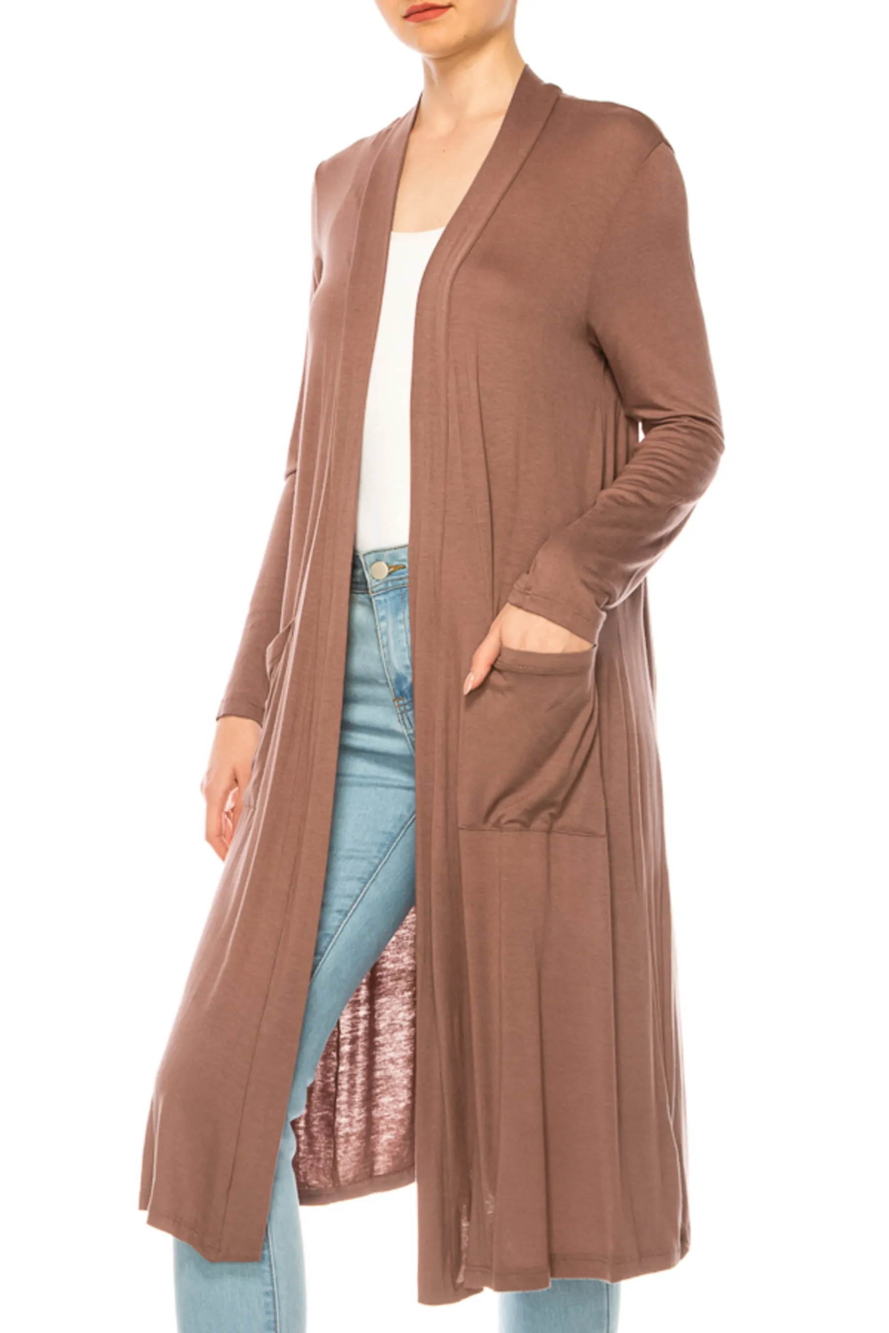 Women's Comfortable Relaxed Fit Long Cardigan - Perfect for Everyday Wear