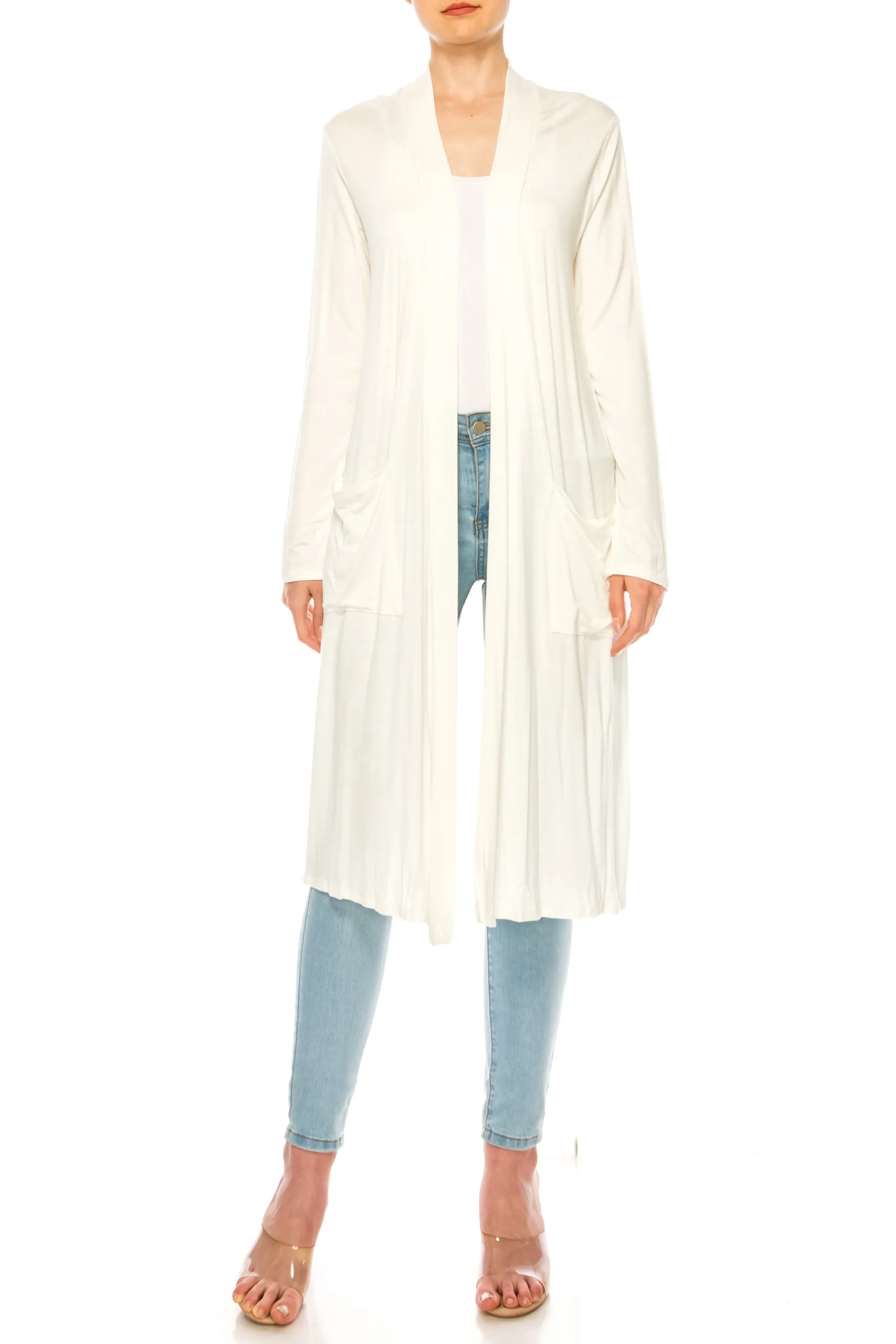 Women's Comfortable Relaxed Fit Long Cardigan - Perfect for Everyday Wear