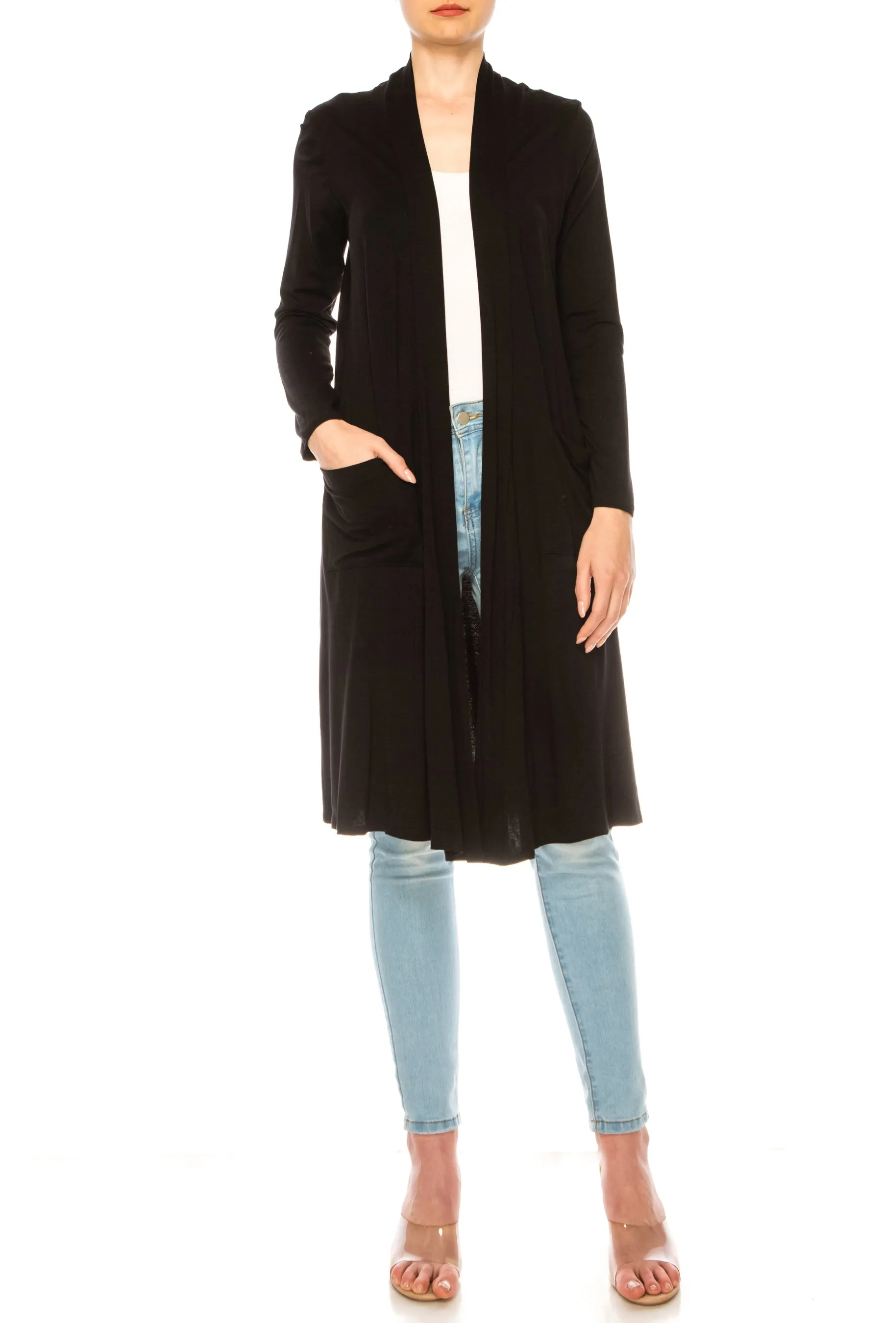 Women's Comfortable Relaxed Fit Long Cardigan - Perfect for Everyday Wear